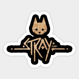 stray cat vintage Sticker